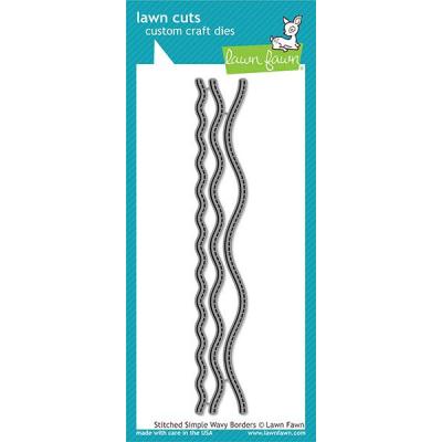 Lawn Cuts Stanzschablonen - Stitched Simple Wavy Borders